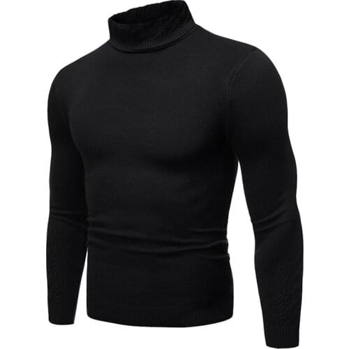 Autumn And Winter New Style Mens Fashion Twisting Collar Solid Color Sweater Versatile Multi-Color Half-Turtle-Neck