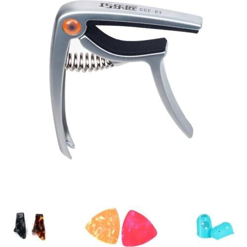 Universal Fret Clamp Guitar Capo with Pick for Classic Acoustic Electric Guitar Ukulele Bass Parts Accessories Quick Change Key