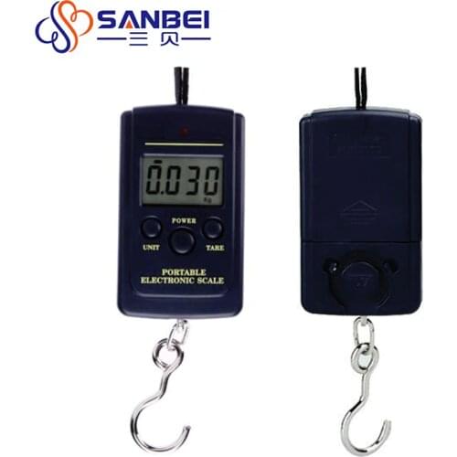 40kg 10g Mini Electronic Scale for Fishing Weight Luggage Scale Hanger Portable Hanging Scales Hand Travel Balanza LCD Display
