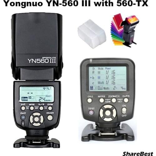 YongNuo YN-560 III Flash Speedlite with YN-560TX Wirelss Transmitter for Canon Camera
