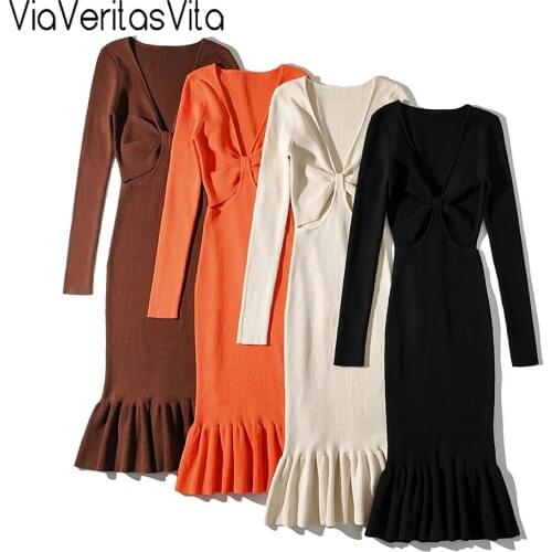 Модные трикотажные платья YAMY China At AliExpress