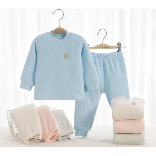 Winter Newborn Baby Boys Girls Outfits Long Sleeve Homewear Organic Cotton Fall Baby Boys Underwear Set Pajamas For Baby 6m-3y