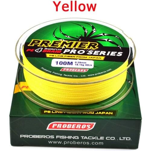 100M PE Braided Fishing Line 4 Strands 6 8 10 20 30 40 60LB 100LB Multifilament Fishing Line