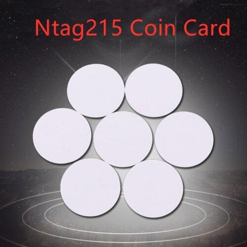 2pcs NFC Ntag215 Coin TAG Key 13.56MHz NTAG 215 Universal Label RFID Token Patrol Ultralight Tags Labels Phone