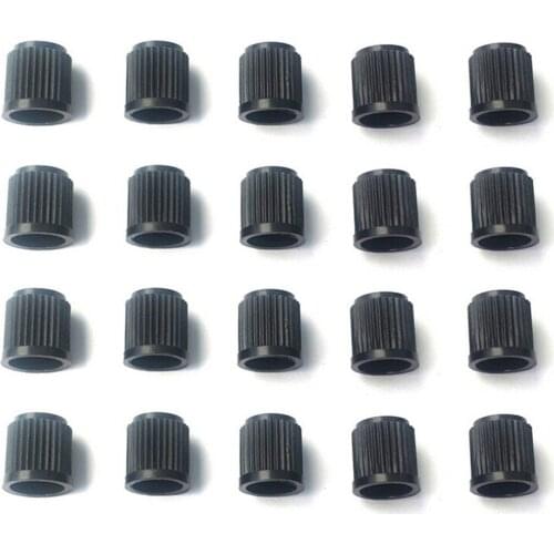 20 Pieces Tire Stem Valve Caps, Dust Proof Covers Universal fit for Car, Motorbike, Trucks, Bike and Bicycle (Black)