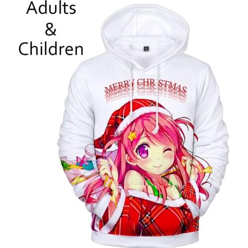 3D Christmas anime fashion men and women hoodies autumn and winter childrens clothing pullovers kids comfortable casual hoodies