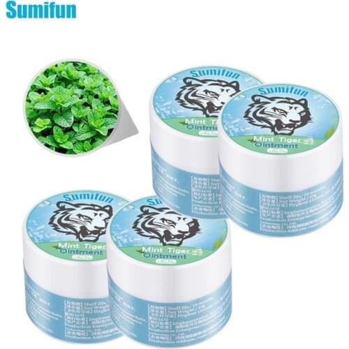 4pcs Summer Cooling Oil Tiger Balm Refresh Pain Headache Cool Cream Relieve Itching Rhinitis Nose Cream Chinese Mint Ointment