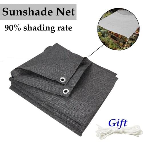 90% shading Rate Grey Sunshade Net Hi-Quality Anti-UV Garden Fence Net Succulent Plants Shading Net Balcony Sunshade Sails