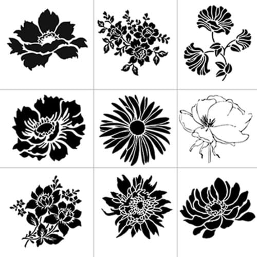 Promotion! Hot Sell Flower Stencils Template Painting Scrapbooking Embossing Stamping Album Card DIY