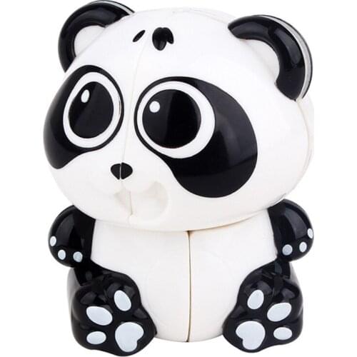Panda Keychain Pendant 2x2x2 Speed Magic Cube Twist Puzzle Toy Brain Teaser 3D IQ Game Ultra-Smooth 2x2 Yuxin 2*2*2 Stickerless