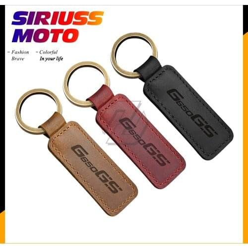 Motorcycle Cowhide Keychain Key Ring Case for BMW Motorrad G650GS G650 GS