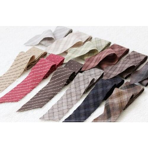 Dailylike Cotton Ribbons Cotton Strips Fabric Ribbon Patchwork Textile for Wrapping Fabric Edges Sewing Fabric DIY Gift Wrapping