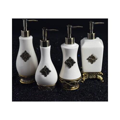 Accessories Liquid Soap Pump Sink Travel Bottle Shampoo Ceramics Dispenser Portable Spray Sanitizer Home Soap Dispenser LY362