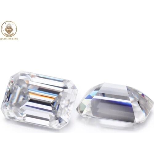 Lucky Star Gems Moissanite Diamond Emerald Cut 7x5mm 0.2ct To 6.0ct D Color VVS1 for Ring DIY Fashion Accessories Jewelry Making