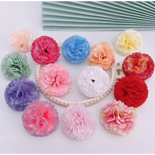 10pcs Carnation Silk Flower Simulation Small Lilac Artificial Flower Small Flower Head Bead Curtain Foam Flower Ball