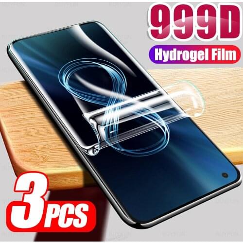 3pcs 999D Curved Hydrogel Film For Asus Zenfone 8 Zenfone8 ZS673KS Zen Fone 8 Flip 8Flip Protective Screen Protectors Not Glass