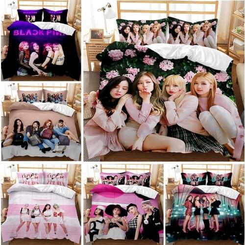 3D Printed Duvet Cover Korean Fashion Girls Quilt Cover Bedding Set Queen King Comforter Cover Single Double 3/4pcs Bedclothes