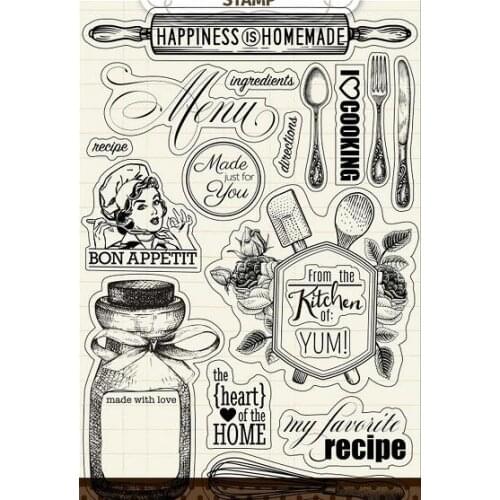 Kitchenware Transparent Clear Silicone Stamp/Seal for DIY scrapbooking/photo album Decorative clear stamp M1303