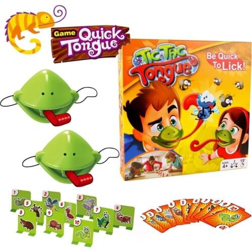 Net red same style chameleon mask, frog sticking tongue, lizard playing cards, snake, parent-child interactive desktop toy