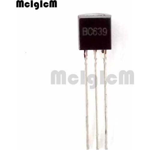 MCIGICM 100pcs BC639 in-line triode transistor TO-92 1A 80V NPN