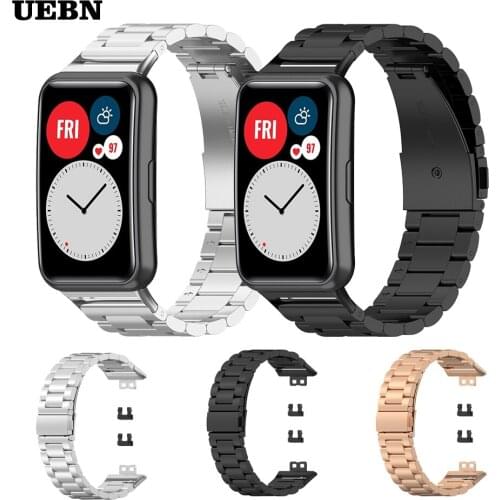 UEBN Stainless steel Metal strap For Huawei Watch FIT Band for Huawei fit 2020 Watchband Bracelet Replaceable accessories