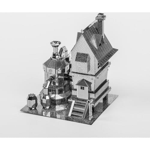 MMZ MODEL 3D Metal Puzzle Chinese Water House Assembly Metal Model kit DIY 3D Laser Cut Model Toys Gift for Adult