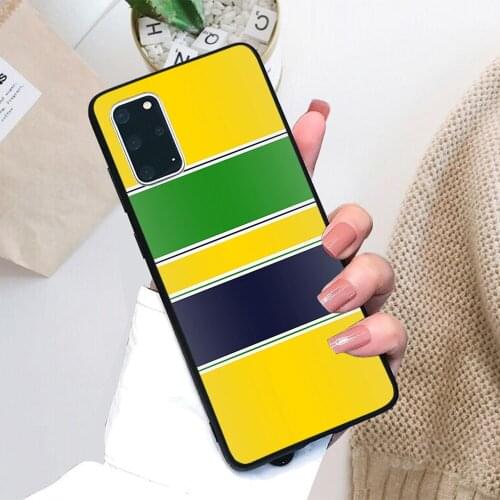 For Samsung Galaxy SENNA HELMET Design Soft TPU Black Border Samsung Galaxy Case