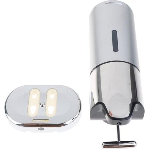 Wall Mounted 500ml Plastic Shampoo Shower Gel Dispensers Liquid Soap Dispenser Hand Sanitizer Home Kitchen Bathroom Accessories