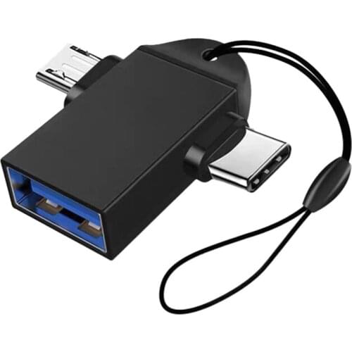 NEW! 2-in-1 Type-C Micro USB OTG Adapter For Android Huawei USB 3.1 Data Transmit Converters For Tablet Hard Disk Drive Phone