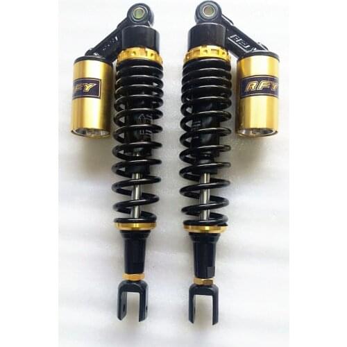 New universal 375mm 7mm spring motorcycle Air shock absorber Clevis for YAMAHA HONDA SUZUKI kawasaki black 1 pair