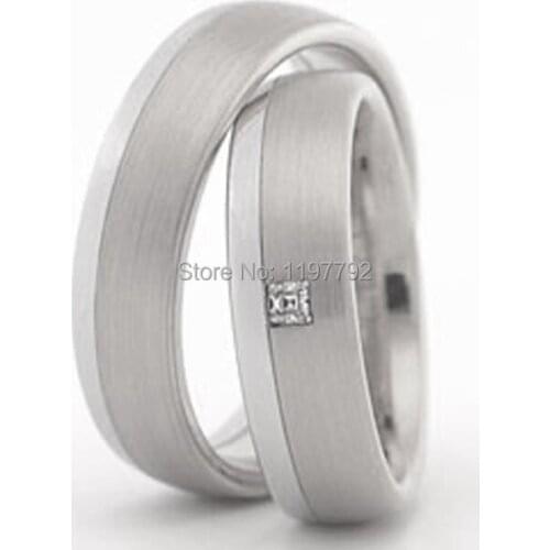 High end custom made silver Color white gold color Western Engagement wedding bands Ring sets for couples