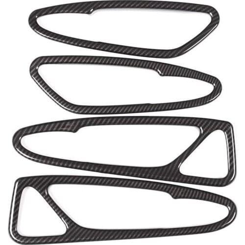 Carbon Fiber Door Interior Handle Frame Trim 4pcs For Alfa Romeo Stelvio 2017 2018