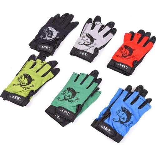 Fishing Gloves Gloves for Sports Cycling Non-slip Quick-drying Three-Finger Outdoor Gloves Neoprene Fishing Accessories 6 Color