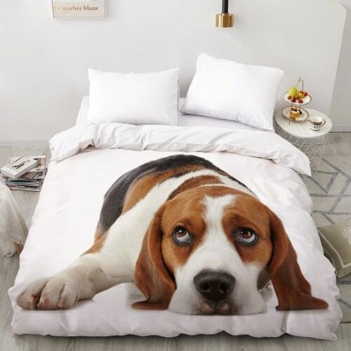 3D Duvet cover Quilt/Blanket/Comfortable Case Luxury Bedding 135 140x200 150x200 220x240 200x220 for Home animal dog gaze