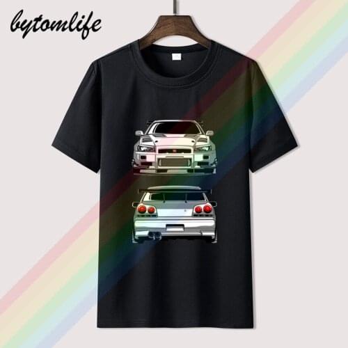 Awesome Boy GTR Car T Shirts Round Neck Design Plus Size Short Sleeved Summer T shirt