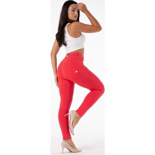 Shascullfites Melody Red Workout Leggings Running Tights Womens Bum Lifting Skinny Pants Female Clothing Mid Rise