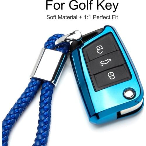 TPU Car Accessories Key Case Cover VW Caddy T5 Passat B6 B8 Golf 4 5 6 7 CC Polo Bora Touran Tiguan Jetta Beetle Sharan Keyring