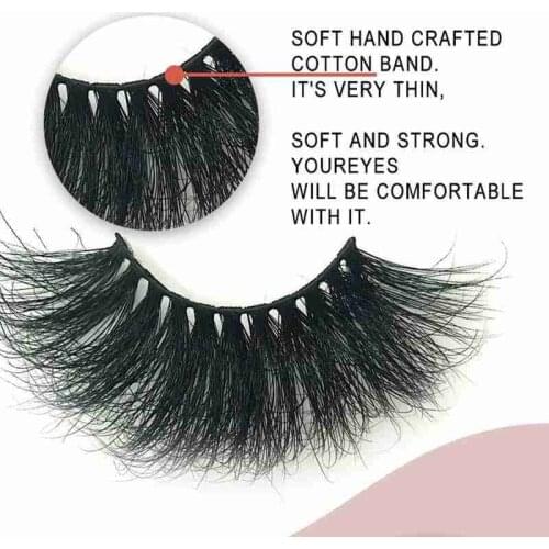 1 Pair Volume Mink Lashes Dramatic Fluffy 25mm Long Eyelashes Messy Reusable Cruelty Free Eye Lash