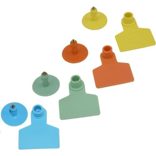 100 Sets Animal Ear Tags No Word Ear Signage Animal Identification Feeding Device Sheep Swine Cattle Ear Tags Farm Equipment