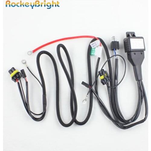 2x HID Xenon light Bulbs Relay Wire Harness Conversion Kit H4 6000K 12V 35W Wiring Harness H4 H/L XENON HID KIT Bi-XENON Lamp