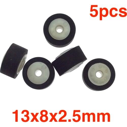 5pc 13mmx8mmx2.5mm pinch roller belt pulley rubbe For sharp 800 r tape recorder cassette deck tape Stereo audio player