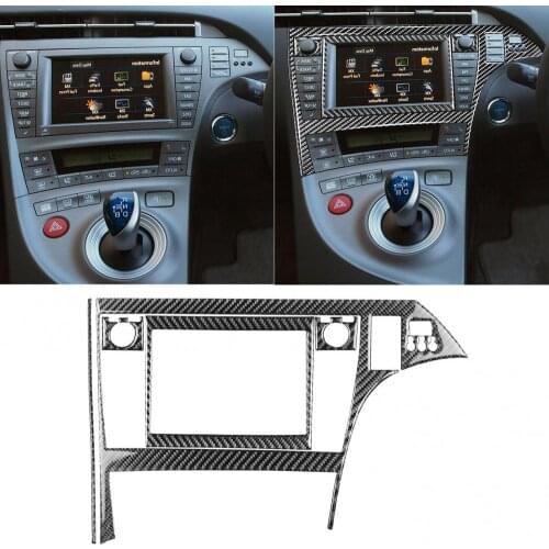 7Pcs Right Drive Interior Carbon Fiber Display Screen Stickers for Toyota Prius