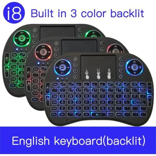 I8 Backlight Mini Wireless Keyboard 2.4GHz with Touchpad Keyboard Mouse for Raspberry Pi 3 RPI 2 Mini PC Smart TV Android TV Box
