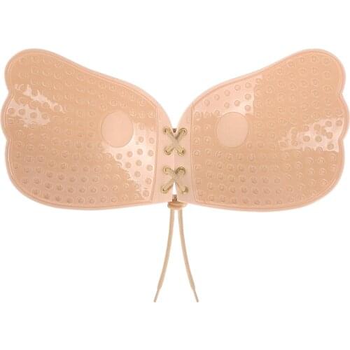 Women Invisible Bra Super Push Up Seamless Self-Adhesive Sticky Wedding Party Front Strapless A B C D Cup Fly Bra