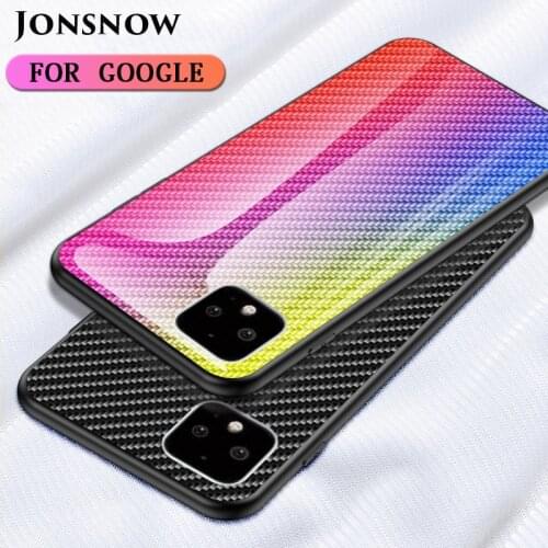 Carbon Fiber Glass Case for Google Pixel 4 XL 3A Shockproof Full Protection Back Cover for Google Pixel 2 XL Pixel 3 Cases