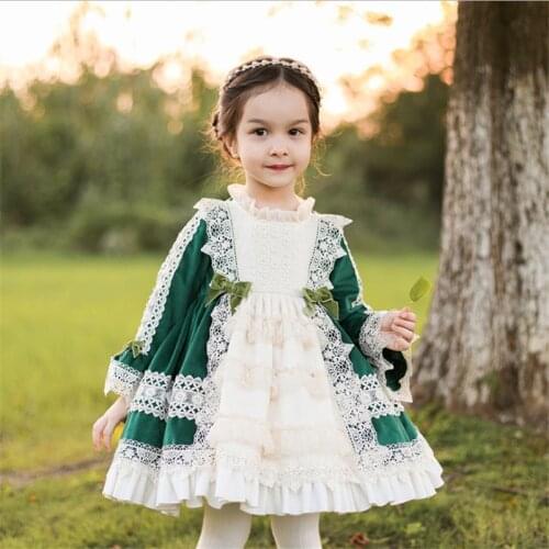 Kids Clothes Baby Girls Dress Princess Birthday Party Dress Lolita Evening Layered Dresses Teens Lace Velvet Vestidos 18M-14Y