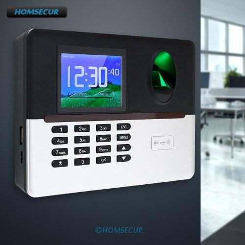 HOMSECUR Support Remote Access Fingerprint And RFID Card WiFi Attendance Time Clock