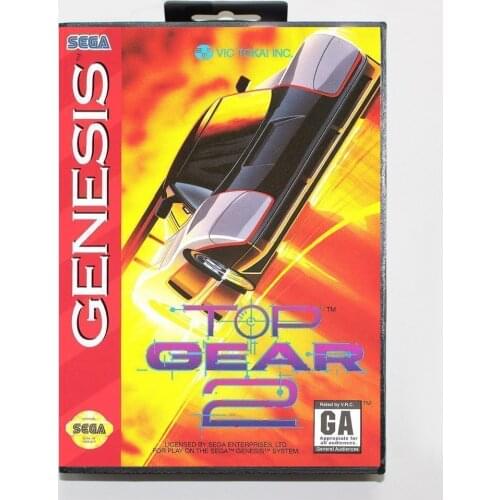 Top Gear 2 Boxed Version 16bit MD Game Card For Sega MegaDrive Sega Genesis System
