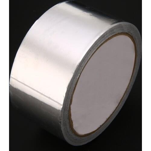 1 Roll 48mmx17m Aluminium Foil Adhesive Sealing Tape Heat Resistance Duct Repairs Reflector Sealing Roll Tape Silver
