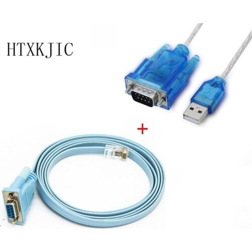 Console Cable RJ45 Ethernet to Rs232 DB9 COM Port Serial Female Routers Network Adapter Cable With RS232 TO USB 2.0 For Cisco